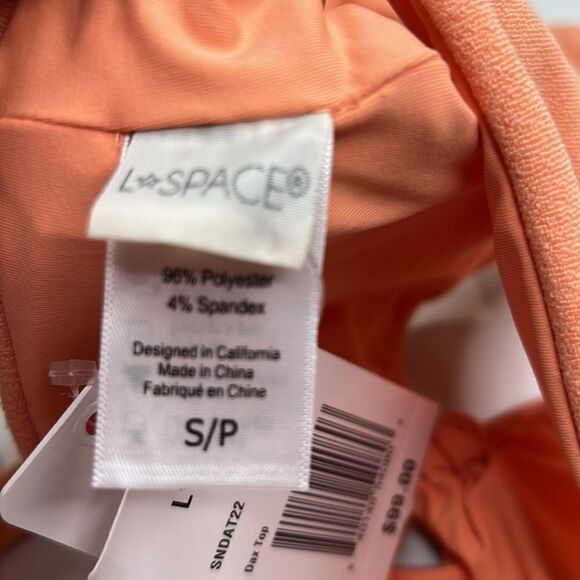 L*Space Dax Orange Terry cloth bikini top NWT size small - Picture 13 of 15